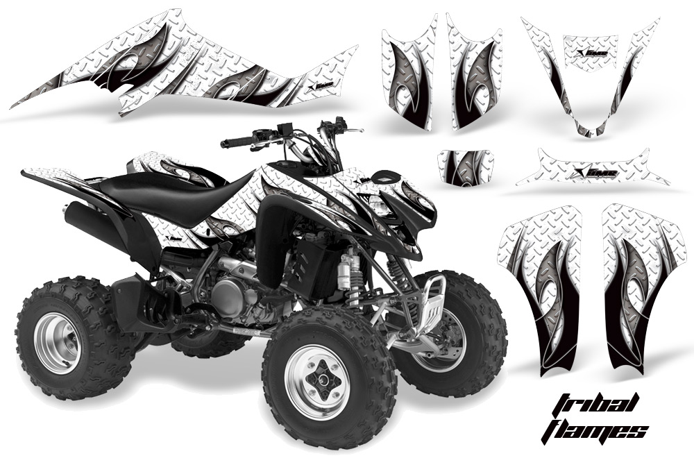 Suzuki LTZ 400 03-08 Graphics TribalFlame BlackWhiteBG